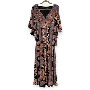 Free People Printed Fern Maxi Party Dress